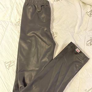 Appaman - Black Pleather Leggings - Girls Size 10